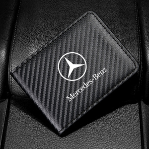  Mercedes * Benz BENZ card-case license proof case card holder PU leather carbon style business card file card inserting credit card case 