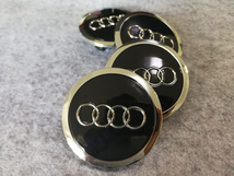 アウディ AUDI ホイールキャップ ホイール ハブキャップ センター キャップ保護 防塵 4個セット 外径68mm 25番_画像3