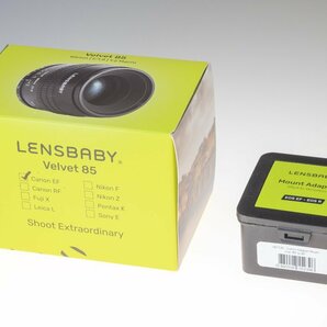 [未使用アウトレット品] LENSBABY レンズベビー ベルベット85 Velvet85 マウントアダプターセット キヤノンEF to RF キヤノンEF用 Canon用の画像2