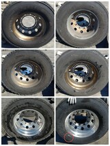 [引取限定・四街道市]☆トラック 大型 10穴 275/80R22.5 アルミホイール タイヤ 1台分 11本 プロフィア☆_画像4