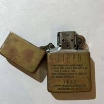 ZIPPO SOLID BRASS 真鍮 1986年製 1932ビンテージレプリカ 初期ロゴ 80年代 ジッポー オイルライター_画像3