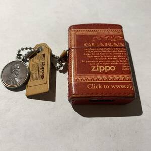 ZIPPO 革ケース　GUARANTEE ギャランティ本革巻　ジッポー ジッポ Zippo (管理番号D)