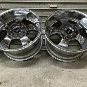 ☆深リム FABULOUS（ファブレス プロファンド）15インチ 7.5J＋12AAA 2本 8.5J＋26A 2本 PCD100-110 4H（BBS SSR WORK O.Z. Racing ）中古の画像4