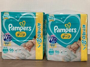 パンパース さらさらケア テープ 紙おむつ 新生児　Pampers 96枚×2