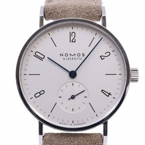 NOMOS ノモス タンジェント 33mmケース 手巻き メンズ 腕時計 シルバー文字盤 純正ベルト【いおき質店】の画像1