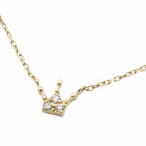 NOJESS Nojess Crown necklace K18/ diamond 0.01ct[... pawnshop ]