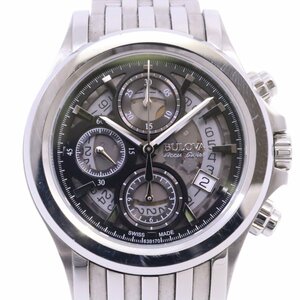 BULOVA ブローバ アキュスイス カークウッド 自動巻き メンズ 腕時計 スケルトン 純正SSベルト 63B170【いおき質店】