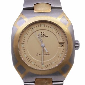 オメガ シーマスター ポラリス K18/チタン クォーツ メンズ 腕時計 ゴールド文字盤【いおき質店】