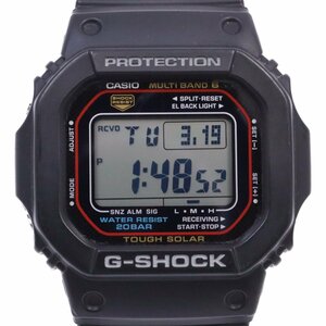 カシオ G-SHOCK スクエア型 タフソーラー マルチバンド6 メンズ 腕時計 ブラック×レッド GW-M5610U-1JF【いおき質店】