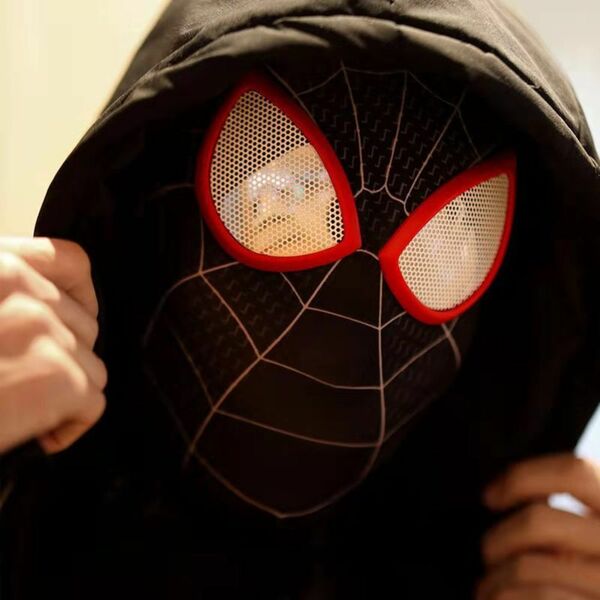 ★送料無料★スパイダーマン 3Dマスク ブラック 黒 2 コスプレ フェイスマスク スーパーヒーロー ハロウィン アメコミ ユニバ USJ b