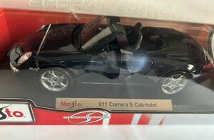 【未開封】Maisto SPECIAL EDITION 1/18スケールPORSCHE 911 Carrera S Cabriolet ダークグレー