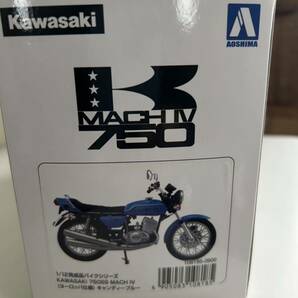 アオシマ スカイネット 1/12 完成品バイクシリーズ KAWASAKI カワサキ 750SS MACH Ⅳ マッハⅣ ヨーロッパ仕様 キャンディブルー 一部破損の画像6