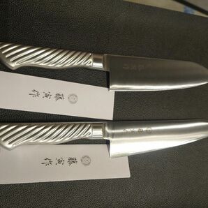 藤次郎（旧名藤虎）三徳　牛刀　2本セット　17cm 未使用品　tojiro　包丁　 オールステンレス