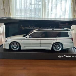 ※送料込み※ イグニッションモデル 1/18 Nissan STAGEA 260RS WGNC34 Pearl White マインズ仕様　Mine's IG2892