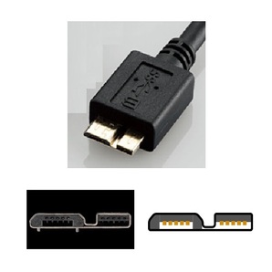 送料無料【訳あり・未使用品】エレコム USB3.0 MicroB USBケーブル（A-MicroB) 1m ブラック■最大5Gbps■USB3.0■マイクロタイプBオスの画像2