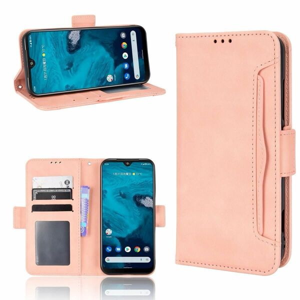【即日発送】 【早い者勝ち！】ForAndroid One S9 ケース手帳型 ピンク全面保護 カード収納 横置き機能対応