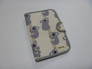  postage included! pretty koala pattern . medicine notebook & examination ticket case unbleached cloth passbook case repeated .1