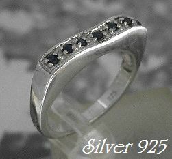  silver 925 silver. sapphire & zirconia attaching ring rhodium coat /8 number.10 number.12 number.14 number ..