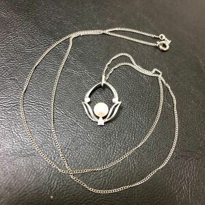 最終お値下げ！MIKIMOTO ミキモト　パールシルバーネックレス