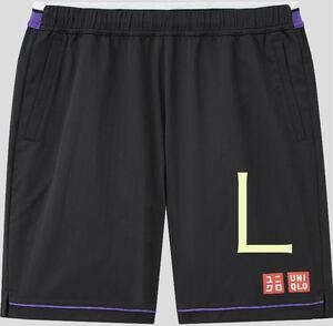 【送料無料】ユニクロ フェデラー ゲームパンツ UNIQLO RF '22 WEAR BLACK ＬSIZE 2022 未使用 Ｌサイズハーフパンツ ショートパンツ