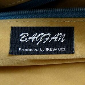 BAGFAN iKESy Utd バッグファン 美品 JRA認定 本ワニ革 クロコダイル レザー ハンドバッグ トートバッグ 青系▲005▼bus095giの画像9