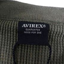 AVIREX アヴィレックス 速乾ワッフル ステンシルプリント クルーネック 長袖 Tシャツ ロンT カットソー 3130032 310 XL ▲015▼bus217us_画像6