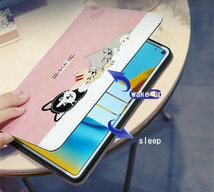 iPad8 10.2インチ iPad 8 ケース 第8世代 iPad ケース タブレットPC かわいい猫 スタンドタイプ オードスリーブ機能 段階調整 3D 刺繍_画像5