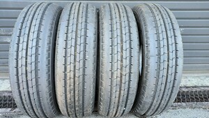 195/75R15 ダンロップSPLT50A タテ溝タイヤ 4本セット 22年製中古 バリ目