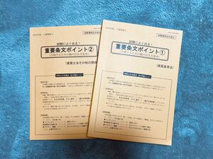 重要条文ポイント集　一級建築士　日建学院　法令集　アンダーライン集　線引き見本　1級建築士 建築基準法関係法令集 2024年 令和6年度用