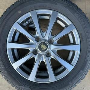 マナレイ 14インチ 4.5J +43 PCD100 4穴/ダンロップウインターマックスWM02 165/65R14 2021年製 4本セット #367-2の画像4