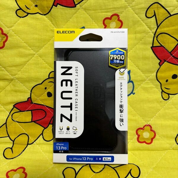 iPhone 13 Pro NEUTZ 磁石付き PM-A21CPLFY2BK（ブラック）
