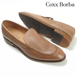【未使用】コックスボルバ COXX BORBA《上質ポルトガル製》レザー スリッポン ヴァンプ 44(28) ベージュ系 大きいサイズ