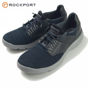 【未使用】ロックポート ROCKPORT XCS《軽量・衝撃吸収》メッシュニット カジュアル モック スリッポン 紺系 25.5cm ウォーキング