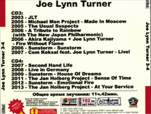 JOE LYNN TURNER PART2 CD3&4 大全集 MP3CD 2P♪_画像2