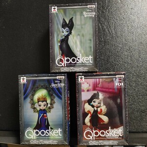 フィギュア 全3種セット Disney Characters Q posket petit -Villains- クルエラ ハートの女王 マレフィセント ディズニー発売日：2017/10