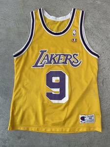 CHAMPION！NBA！LAKERS！VAN EXEL ロサンゼルスレイカーズ バスケタンク ユニフォーム ゲームシャツ 大きいサイズ(40)