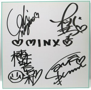 MINX(長瀬愛,桃井望,堤さやか,樹若菜) 直筆サイン入 色紙「2002.4.6」■P