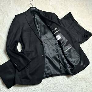 【未使用級/希少サイズ】TAKEO KIKUCHI タケオキクチ スーツ セットアップ 上下 ストライプ super100's ブランド刻印 ビジネス 冠婚葬祭 XL