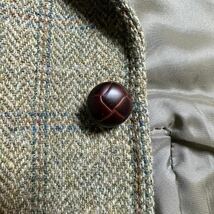 【未使用級】J.PRESS ジェイプレス HarrisTweed ハリスツイード テーラードジャケット ミックスツイード くるみボタン エルボーパッチ AB6_画像9