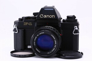 【特上美品】Canon New F-1 AEファインダー + New FD 50mm F1.4 MF一眼レフ フイルムカメラ