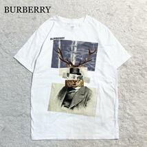 【未使用級】バーバリー Tシャツ ロンT 白 半袖 プリント ロゴ 12Y_画像1