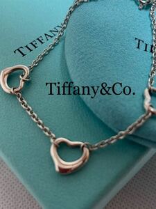 TIFFANY Co ブレスレット オープンハート シルバー ティファニー アクセサリー 箱　袋付き　29