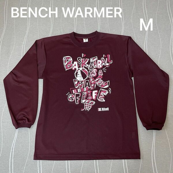 Mサイズ BENCH WARMER バスケットボール 長袖シャツ ロンT マルーン　ベンチウォーマー