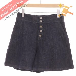 # Agnes B short pants 3401-WG51 Denim bottoms Neova button lady's 38 navy tag attaching unused 