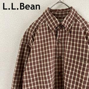 O3 L.L.BEAN チェックシャツ　90s 長袖 Mメンズ程度　ボタンダウン