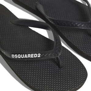 【新品・40サイズ・イタリア発】DSQUARED2・黒ビーチ サンダルの画像5