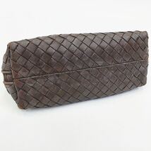 正規品 BOTTEGA VENETA ボッテガヴェネタ ポーチ ブラウン系 イントレチャート コスメバッグ レディース R阿0124☆_画像4