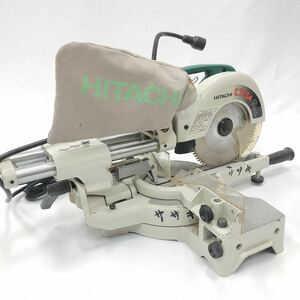 動作品　HITACHI 日立工機 190mm 卓上スライド 丸のこ C7FSA 電動工具 スライドマルノコ R阿0129