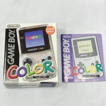 動作品　任天堂 Nintendo GAMEBOY COLOR ゲームボーイカラー 本体 CGB-001 クリアパープル スケルトン　箱説　ソフト3点付き　R尼0220_画像7