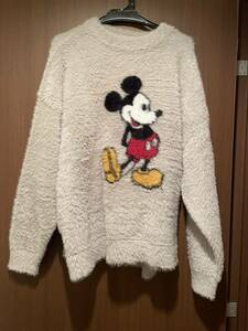 [ new goods ] Mickey Mouse special order big Silhouette feather ya-n crew neck knitted [FREAK'S STORE limitation ] tag attaching size L unisex 